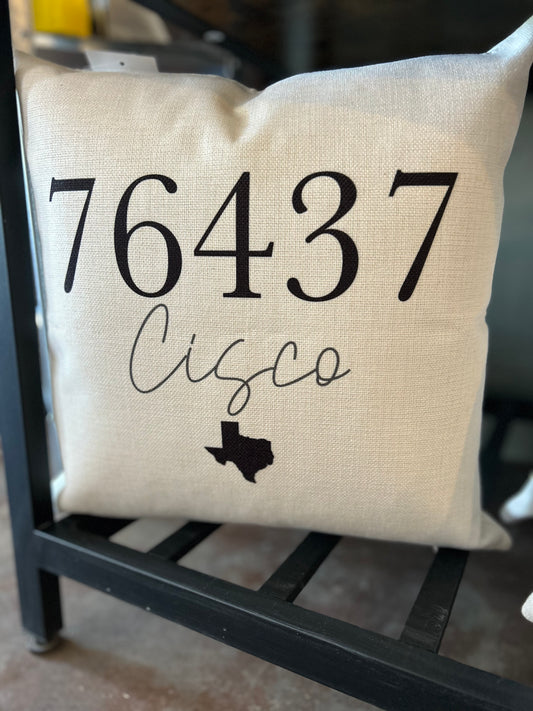 Zip Code Pillow