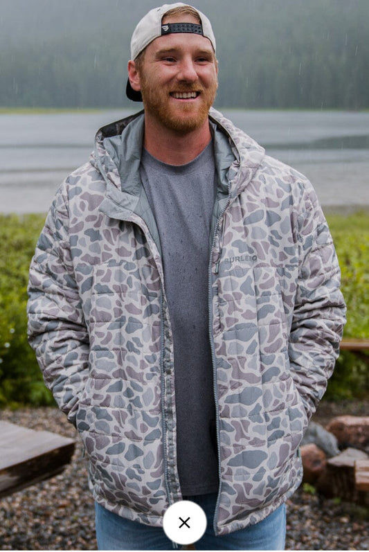 Burlebo Puffer Jacket-Classic Deer Camo